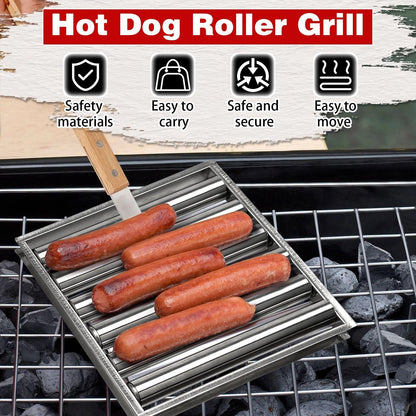 Kampanj - 50% rabatt🔥BBQ korvgrillare korvrullningsställ🌭