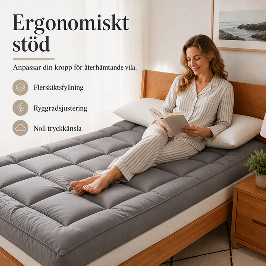 Mjuk, quiltad bäddmadrass 🛏️ Ett molnliknande lager av komfort – somna in i mjukheten, vakna upp utvilad ✨