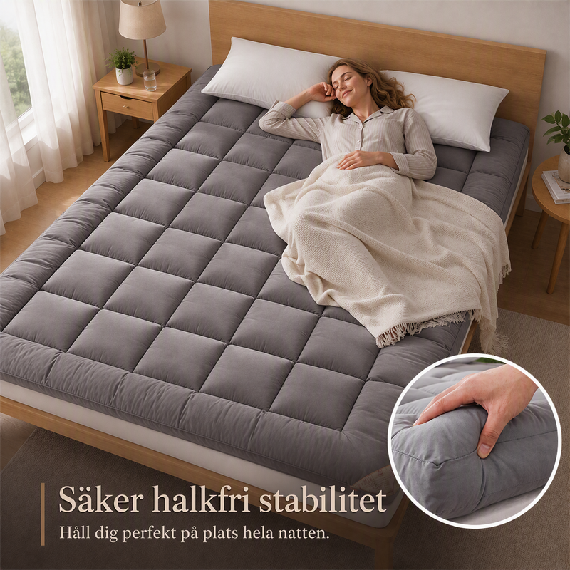 Mjuk, quiltad bäddmadrass 🛏️ Ett molnliknande lager av komfort – somna in i mjukheten, vakna upp utvilad ✨