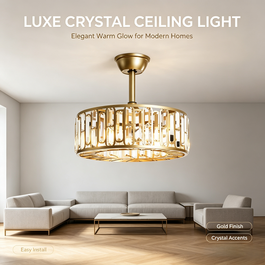 💎 52% RABATT | Modern minimalistisk kristall taklampa – lyxig elegans för ditt hem ✨