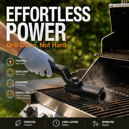 ⚡ Trådlös grillborste – 50% RABATT! Rengör grillen på några sekunder 🍖