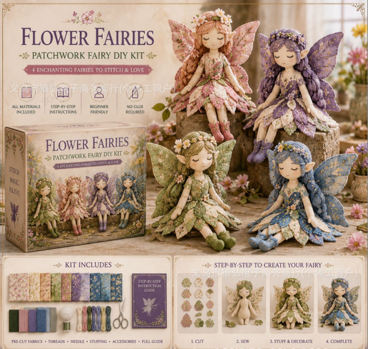 🔥🎁Nyhet 56 % RABATT🔥Fairy Patchwork – Gör-det-själv-kollektion