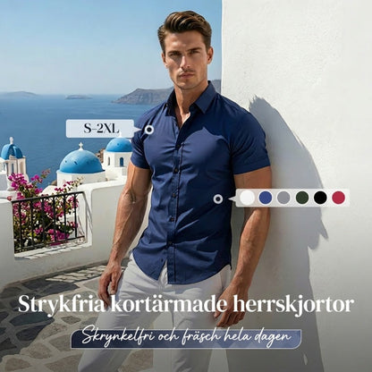 🏖️ 50% RABATT! 😎 Strykfria Herrskjortor – Ingen Strykning, Skrynkelfri & Bekväm Hela Dagen!👔✨