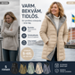 🔥❄️REA 49 %🧥 Midlång vinterkappa med huva för damer och mjukt foder