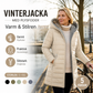 🔥❄️REA 49 %🧥 Midlång vinterkappa med huva för damer och mjukt foder