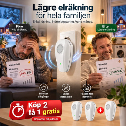⚡ KÖP 2 – FÅ 1 GRATIS! Enkel att ansluta direkt i vägguttaget – plug-and-play-energisparbox för hem och kontor