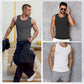 🎉🛍️Artigos essenciais de verão para homem – Compre 4 e ganhe 1 grátis🎽Camisola sem mangas justa, elástica e de secagem rápida, com gola redonda