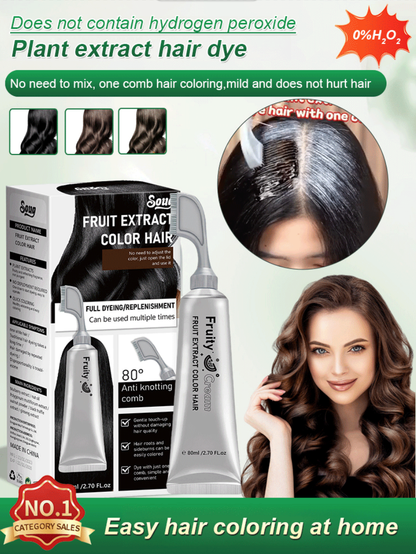 ✨ 50% RABATT NU! ✨ Hårfärgningskam med fruktextrakt – enkel hemmabruk, naturlig formula & jämn täckning – perfekt för snabb och skonsam färgning 🍓💇‍♀️