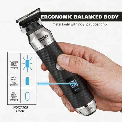 ⏳ BEGRÄNSAD TID: 50% RABATT! 🏆 Lyxig 3-i-1 professionell grooming set för män – T-blad trimmer, folie rakapparat och nästrimmer – med LED-display och USB-laddningsbar