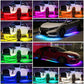 2025 Flexibla och vattentäta RGB LED-ljusslingor för bilchassi (4-pack)