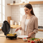 🍳 50% RABATT NU! 🔥 Multifunktionell Elektrisk Non-stick Frukostgrill – Perfekt för Pannkakor, Ägg & Bacon – Snabb Uppvärmning & Lätt att Rengöra 🏕️