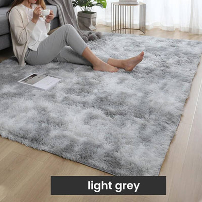 📢 50 % RABATT! 🌈 Plush-golvmatta med färgövergång – Ultramjuk, halkfri och tvättbar matta för hemmet 🛋️
