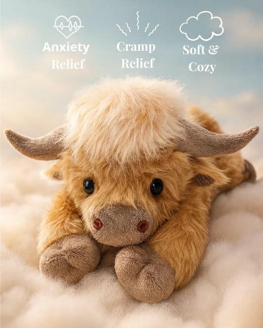 🥳 Mega-rea 52 % RABATT 🎁Söt Tecknad Highland Cow Gosedjur🔥
