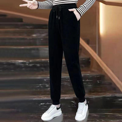 🔥Varm försäljning 🔥 Joggerbyxor för kvinnor med varm plysch Corduroy （53% OFF)