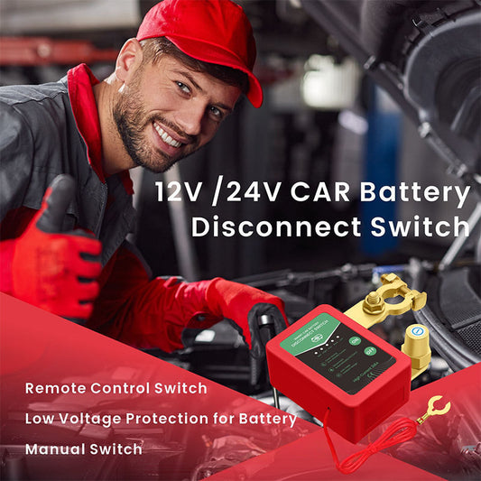 ⚡ 50 % rabatt under en begränsad tid 🔋🚗 Fjärrstyrd batteribrytare för bilar, 12 V/24 V | Stöldskydd och energibesparande design ✅