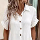 💎 60 % RABATT! 💎 Dammklänning med knappar, korta ärmar och fickor – bomullsblandning, avslappnad passform och perfekt för vardagsbruk (M–2XL) 👗🌿