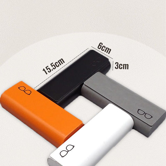 Minimalistiskt hårt glasögonfodral i läder