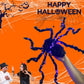 🕷️ 50 % RABATT! 🎃 Skapa kuslig Halloween‑stämning – Halloween‑dekoration med svart spindel och ljus, ögonfallande, enkel att placera