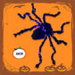 🕷️ 50 % RABATT! 🎃 Skapa kuslig Halloween‑stämning – Halloween‑dekoration med svart spindel och ljus, ögonfallande, enkel att placera
