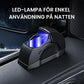 Vindtät askkopp för bildörr med LED-lampa