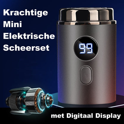 ⚡ 50 % RABATT NU! 🪒 Kraftfull mini elektrisk rakapparat med digital display – 18 blad, 3D-flytande huvud & vattentät – perfekt för resor och vardag 💈