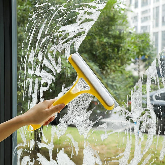 🧼57% RABATT NU! 💧 3-i-1 Fönsterrengöringsverktyg – spraya, skrubba & torka, randerfritt & för flera ytor – perfekt för fönster, speglar, duschdörrar och bilrutor ✨