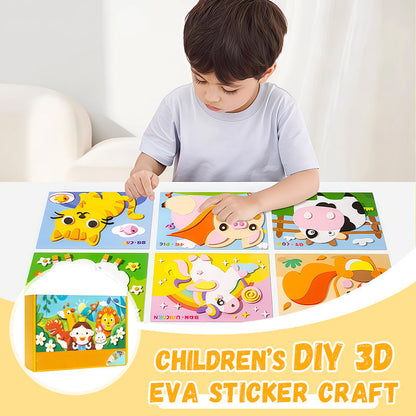 Barns DIY 3D EVA-stickerkonst