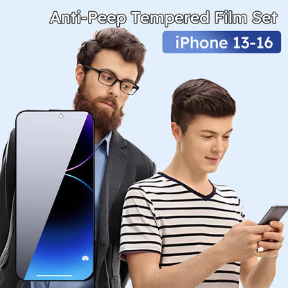 📱 50 % RABATT 🕵️ Set med multivinkel-skärmskydd i härdat glas med spionskydd för iPhone – Maximal integritet, stötskydd och fingeravtrycksskydd – Enkelt att sätta på ✨