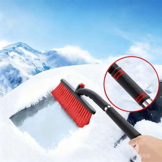 Multifunktionell snöborste för bilen med isskrapa