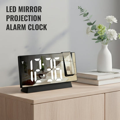 🔥60 % rabatt så länge lagret räcker!🎉Väckarklocka med projektor och LED-spegel 🕰️