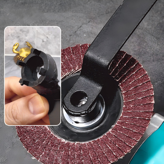 Snabb demontering av förtjockad 4-käftsnyckel för borttagning av vinkelslipplatta