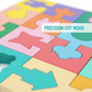 Träpussel med geometriska former för småbarn
