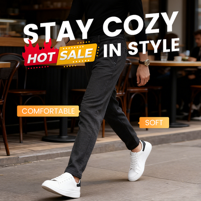 Herrbyxor med termisk elastisk midja