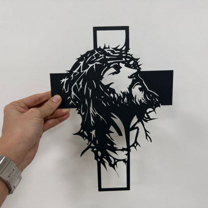 Jesus Kors Metallskylt Kristus Väggdekoration