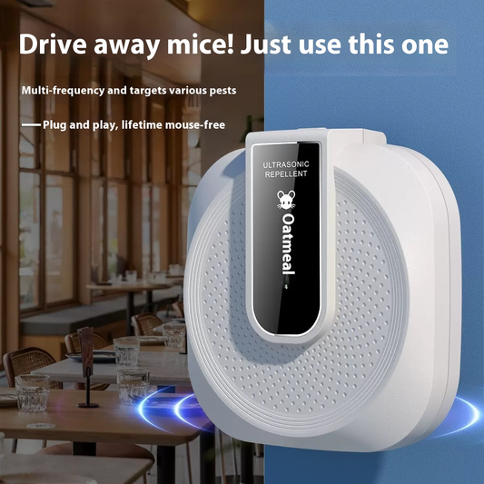Ultraljuds Gnagare Avskräckare - 360° Täckning - Smart Frekvensomvandling - Plug-In