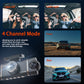 🚗📹 60% RABATT! | 4-kanals HD Dashcam – Fram, Interiör & Bak, 1080P, WiFi & GPS!