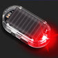 🚗Solcellsdriven bilstöldskyddslampa,laddas med solenergi + USB och blinkar automatiskt på natten. Realistisk LED-lampa som efterliknar ett aktivt larm och avskräcker tjuvar utan kablar. Värmetålig och enkel att fästa! 🛡️💡