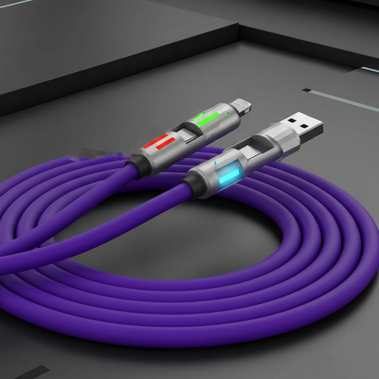 [🔥Köp 1, få 1 gratis] 4-i-1 240W LED-upplyst laddningskabel