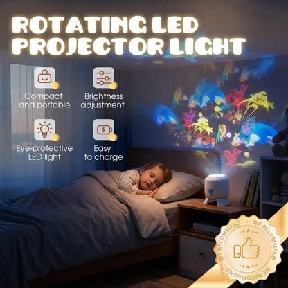 Dynamisk roterande LED-ljusprojektor