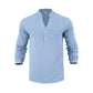 Avslappnad Henley-t-shirt för män