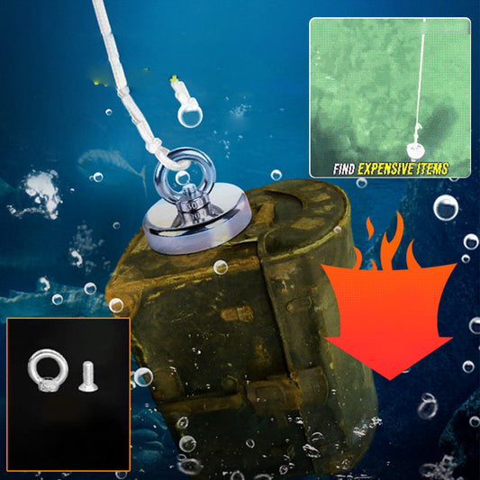 🥳STORREA 2026🥳💞Över 50 000 sålda!🧲🌊 50 % RABATT! Magnet för bärgning i djupt vatten – 30 kg dragkraft, korrosions- och slittålig. Enkel fastsättning av rep. Perfekt för fiske och för att hämta upp borttappade verktyg. 🎣⚡