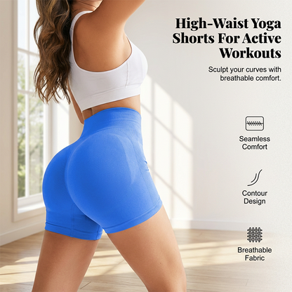 Sömlösa fitnessshorts i färgen Peach Hip