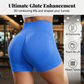 Sömlösa fitnessshorts i färgen Peach Hip