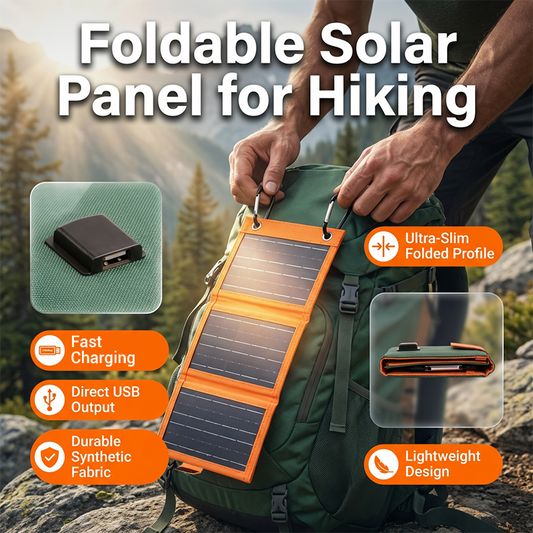 ☀️ 50% RABATT NU! 🔋 Portabel Solpanel med USB-laddning – Hopfällbar, Väderbeständig & 10W Effekt 🏕️