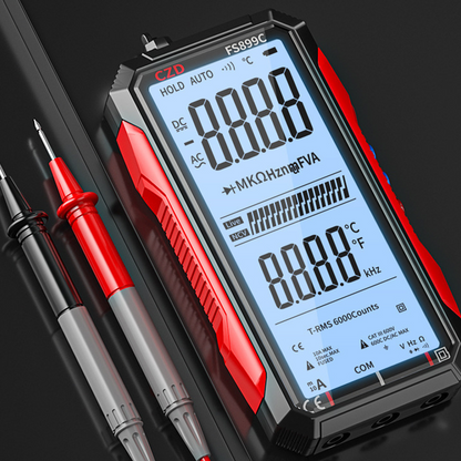 ⏰Få 49 % rabatt nu! ⏰USB-laddningsbar digital multimeter – True RMS, automatiskt områdesvärde, bakgrundsbelyst LCD-display, KAT III 1000V 🛡️