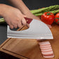 Ergonomisk kökskniv – med handtag framtill, skär enkelt grönsaker och kött. En genomtänkt present till hemmakocken. 🍅🔪
