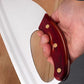 Ergonomisk kökskniv – med handtag framtill, skär enkelt grönsaker och kött. En genomtänkt present till hemmakocken. 🍅🔪