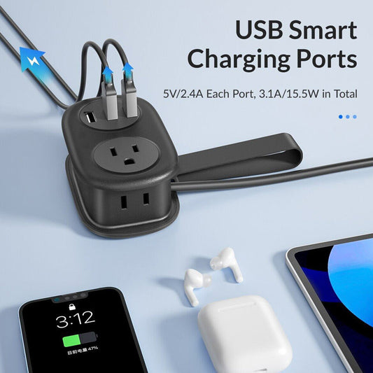 Reseförlängningssladd med USB-C-Portar