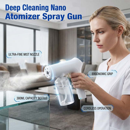 🎁 2026 Nya Ankomster 57% rabatt💥Sladdlös nano-spraypistol – justerbar dimma, inget sladdkrångel. Perfekt för desinfektion och dammtorkning. Ett måste för städningen! 🔫🌿