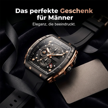 ⌚ 50 % RABATT! 🏁 Chronografklocka för herrar med silikonarmband – stoppur, vattentät och sportigt-elegant design – perfekt för en aktiv vardag eller speciella tillfällen 💪